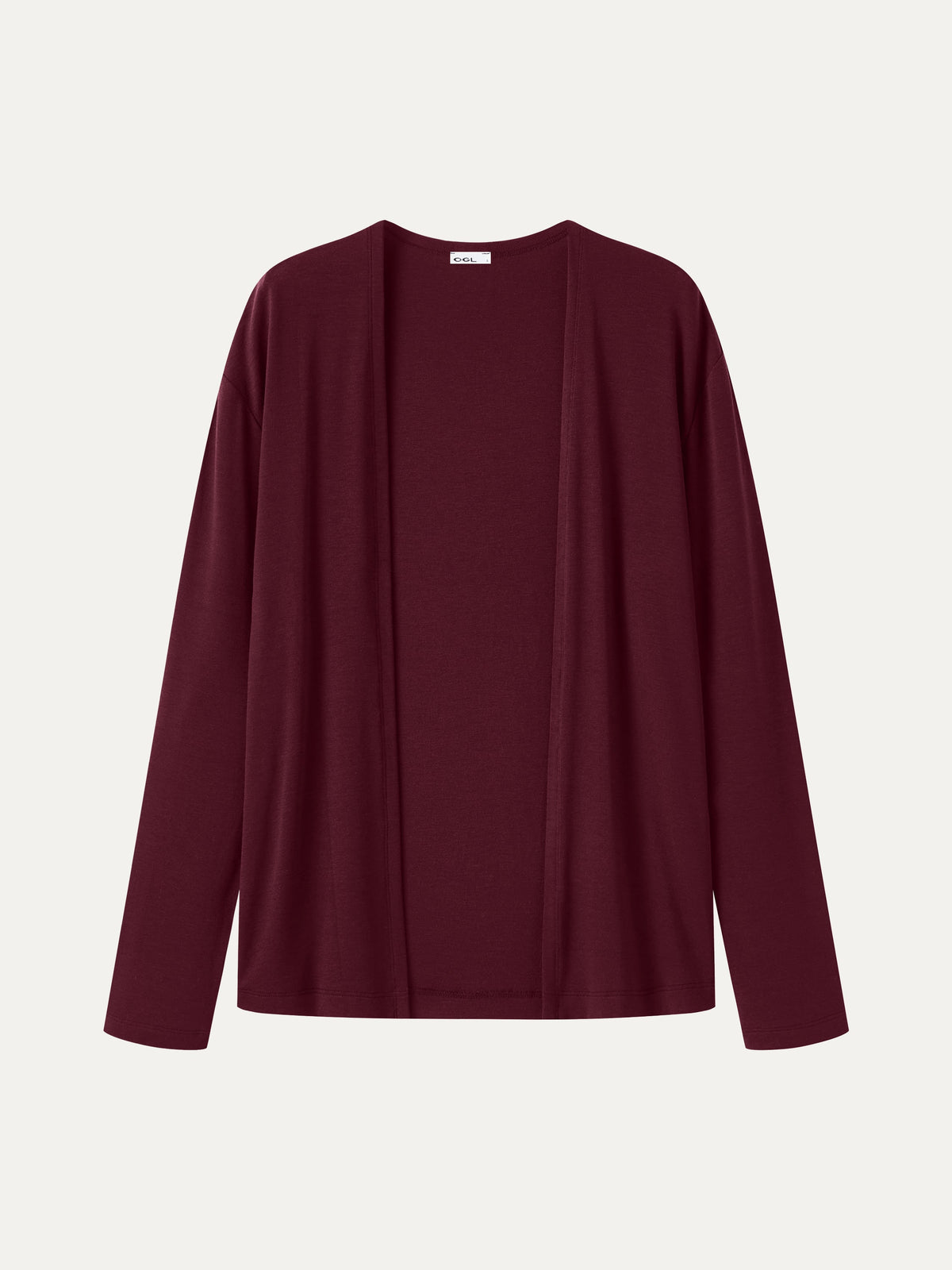 Women's Premium Lyocell-Wool Open-Front Long Sleeve Cardigan