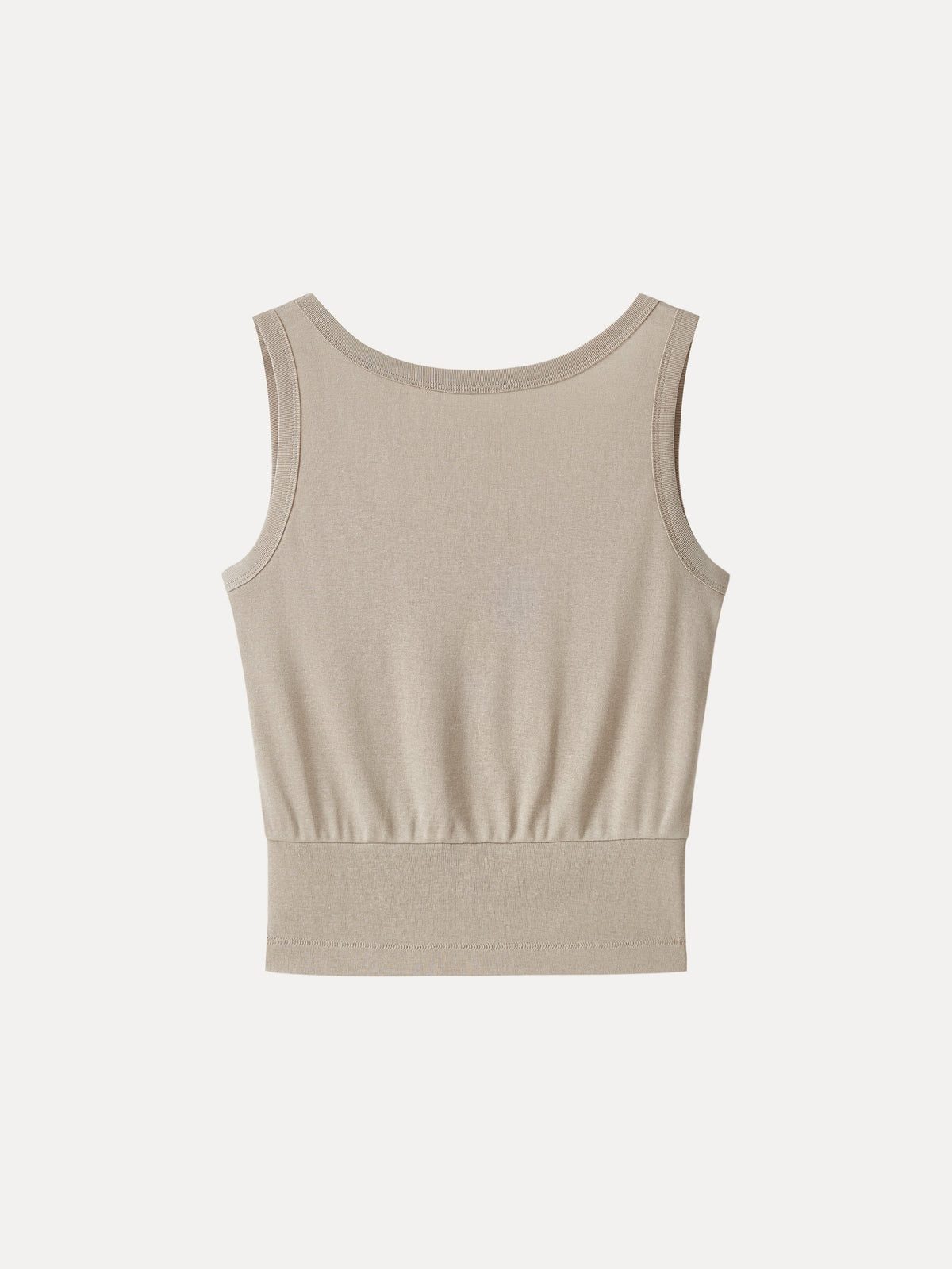 OGLmove Women's Cotton-Linen Blend Reversible Boatneck Low Back Top