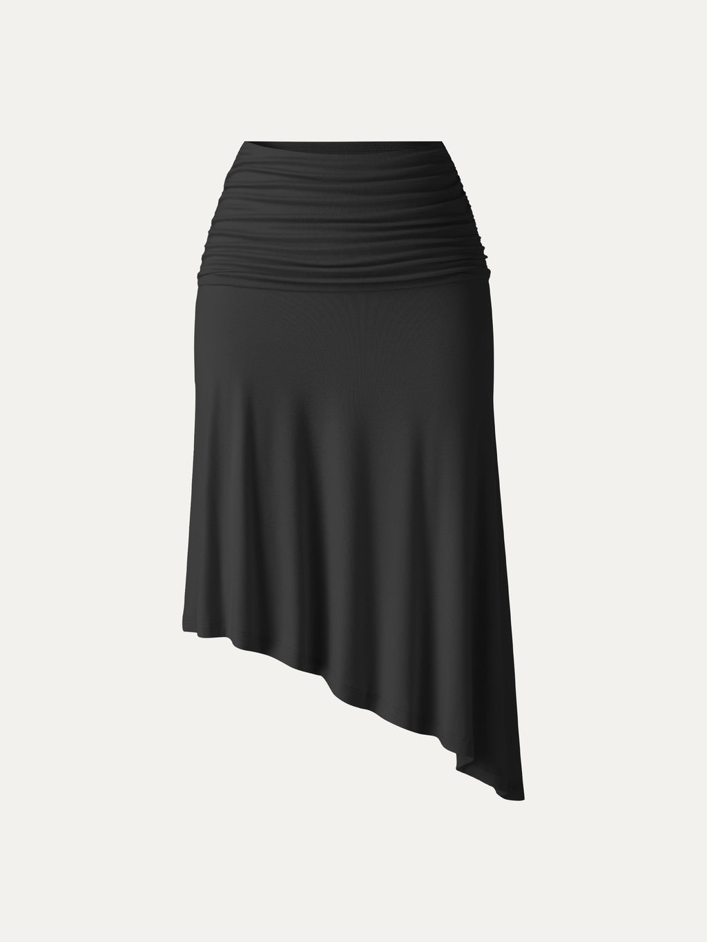 OGLmove Women's CoolTouch Asymmetrical Ruched Knee-Length Skirt