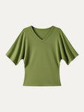 OGLmove Women's V-Neck Waist-Defining Summer Tee