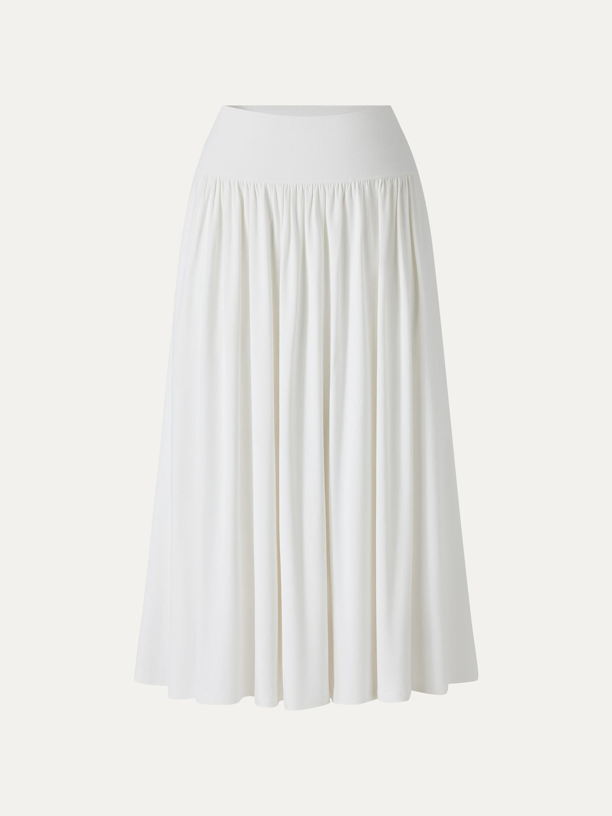 OGLmove Women's Mid Rise Gathered Midi Skirt with Pockets