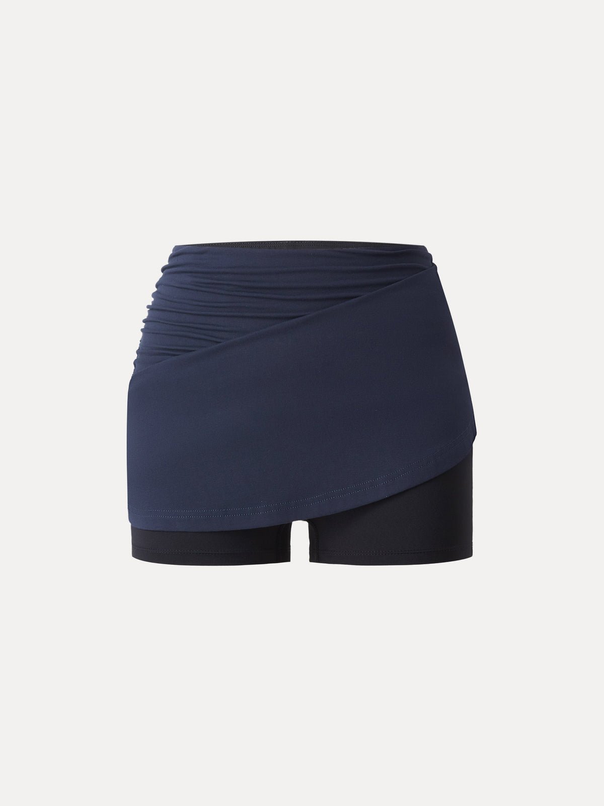 OGLmove Women's Essential Ruched Mini Circle Skirt with Lined Shorts