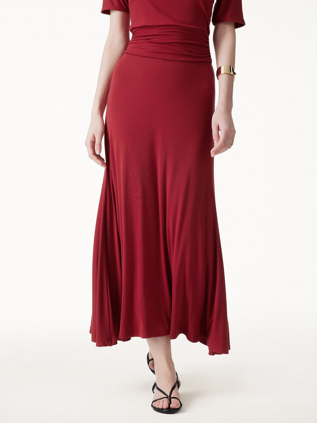 OGLmove Women's CoolTouch Flowy Maxi Flared Skirt