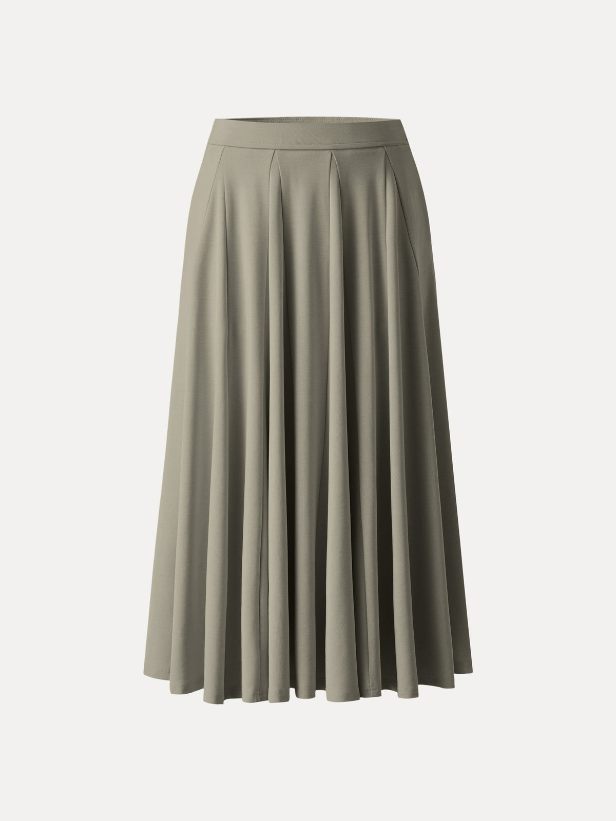 OGLmove Women's Lyocell Blend Volume Midi Skirt with Pockets