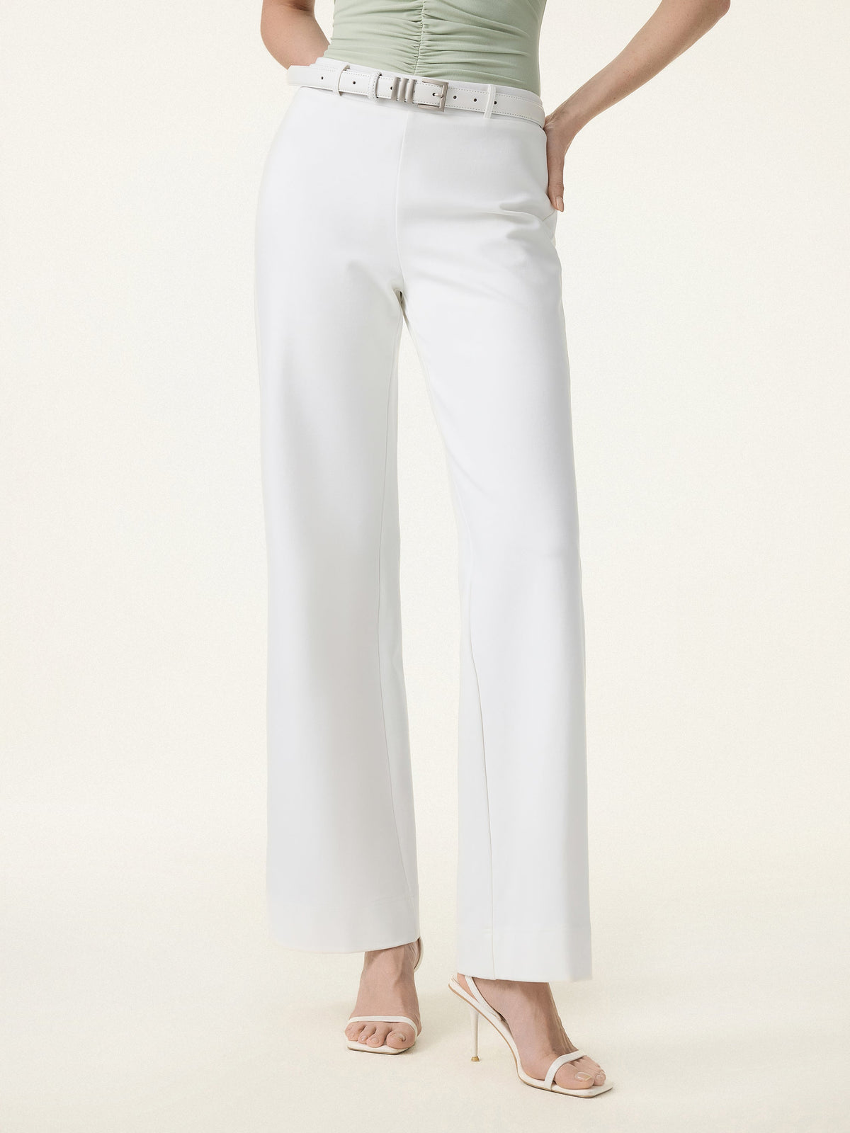 OGLmove Women's Halter Neck Bra Top & Wide Leg Pants Set with Pockets