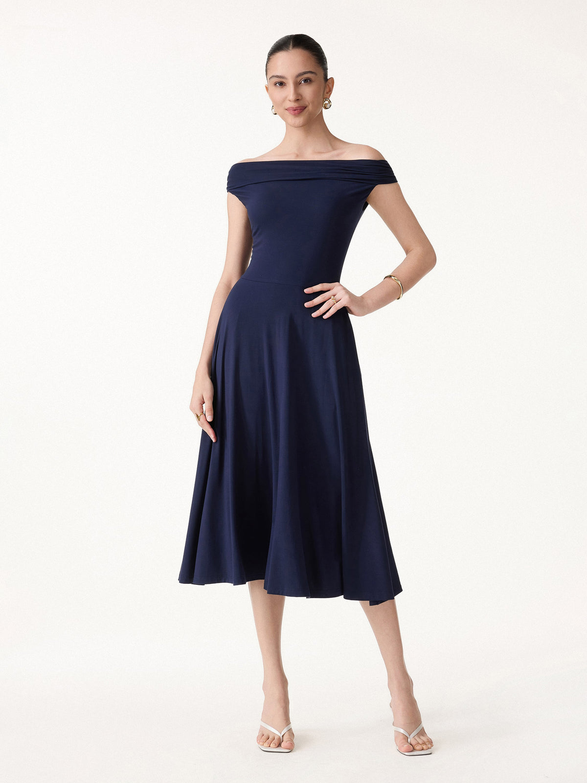 OGLmove Women's SkinKiss Multi-Wear Midi Bra Dress with Pockets