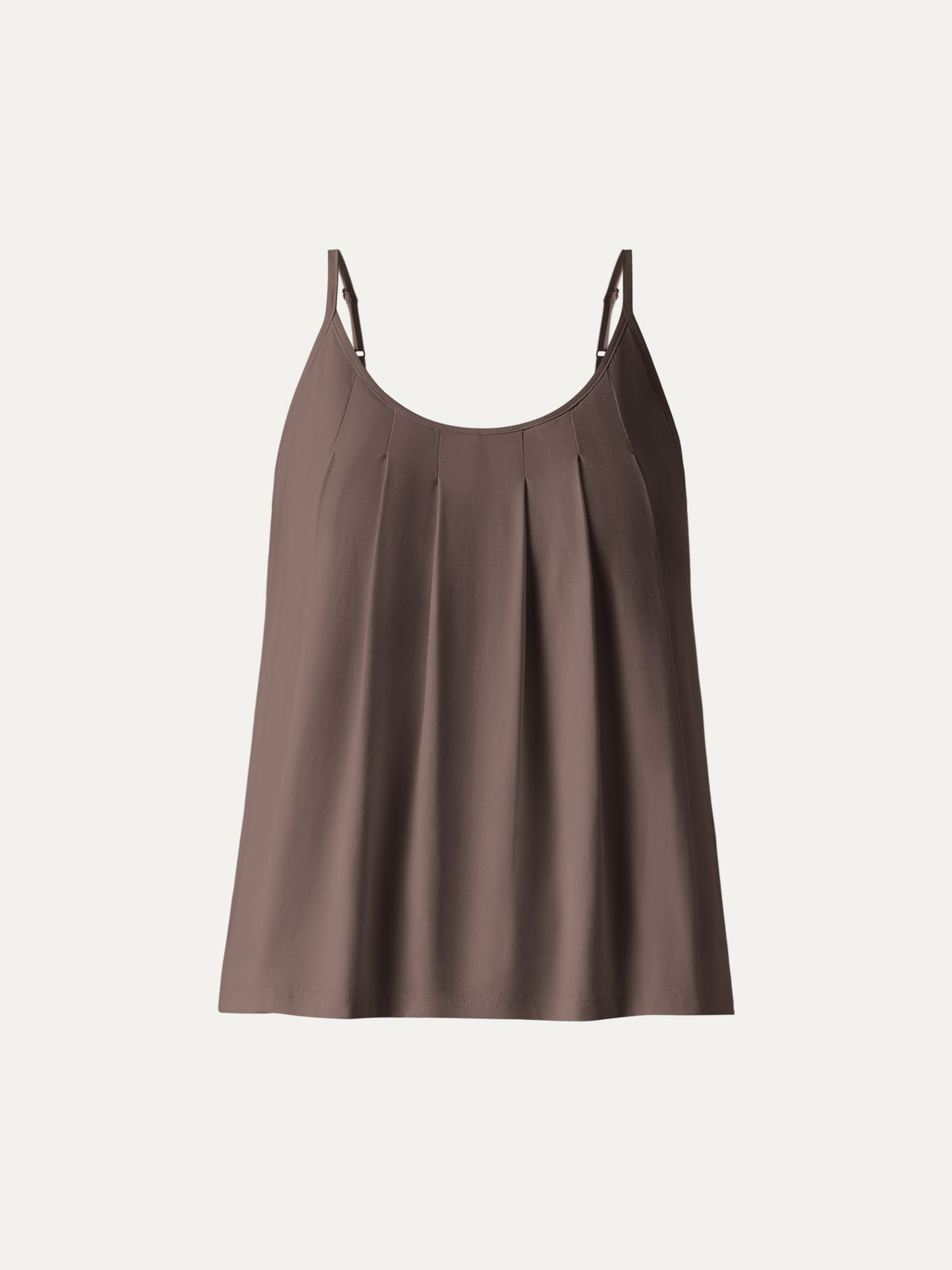 OGLmove Women's U-Neck Pleated Spaghetti Bra Tank