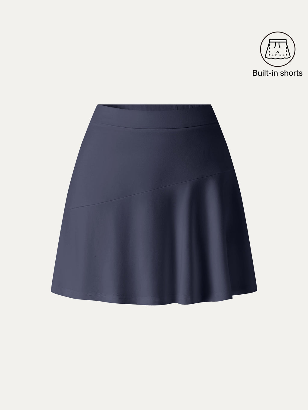 OGLmove Women's Stretch Ponte Mid Rise Pull-On Mini Skirt