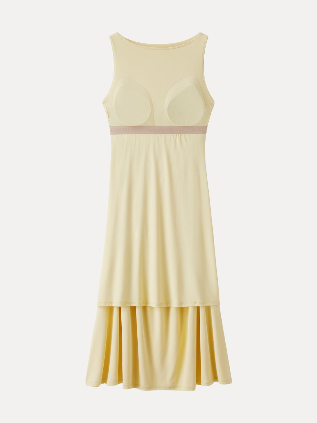 OGLmove Women's SkinKiss Cooling Boatneck Ruched Midi Bra Dress