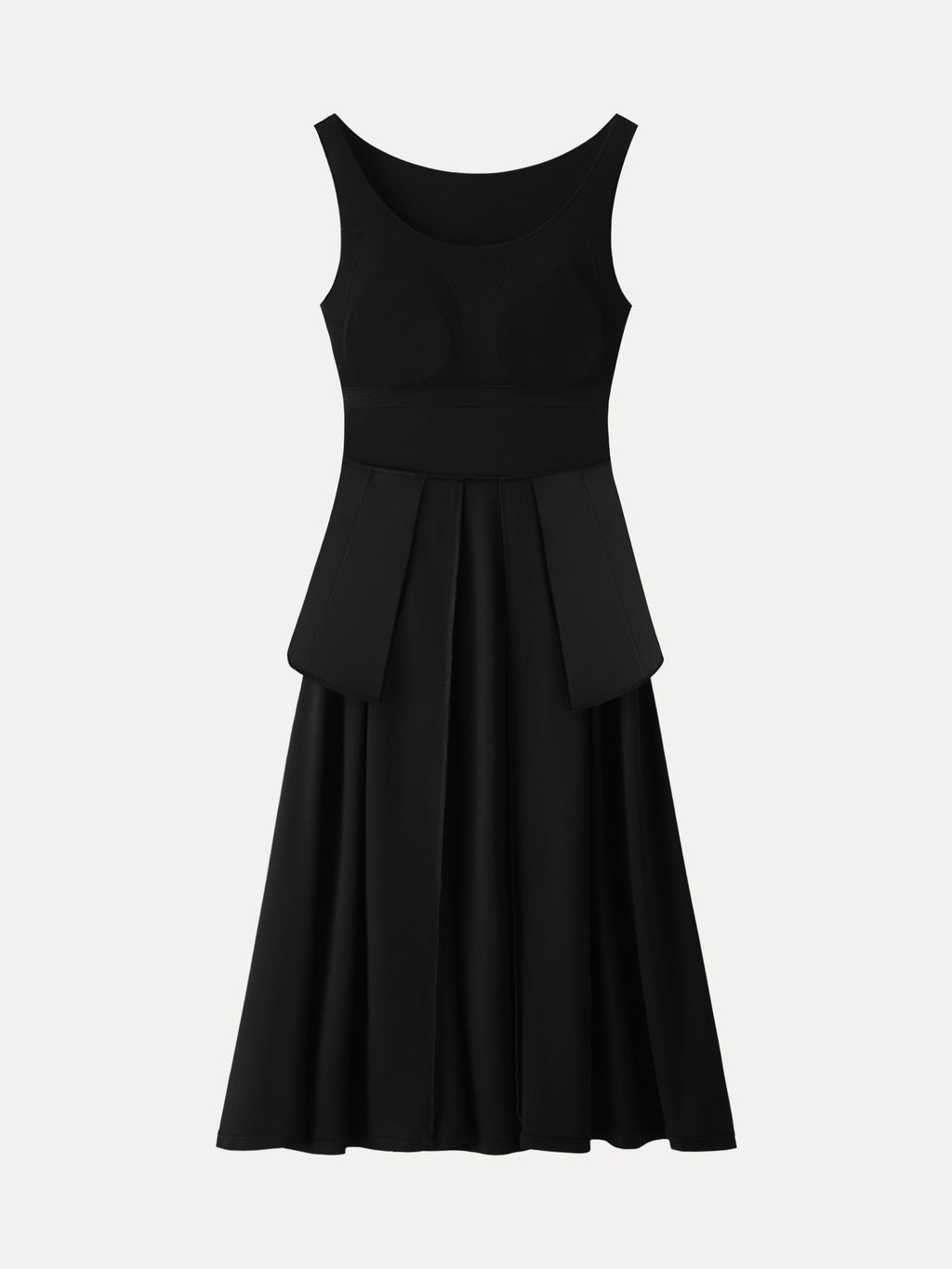 OGLmove Women's Balletic Scoop Neck Midi Bra Dress with Pockets