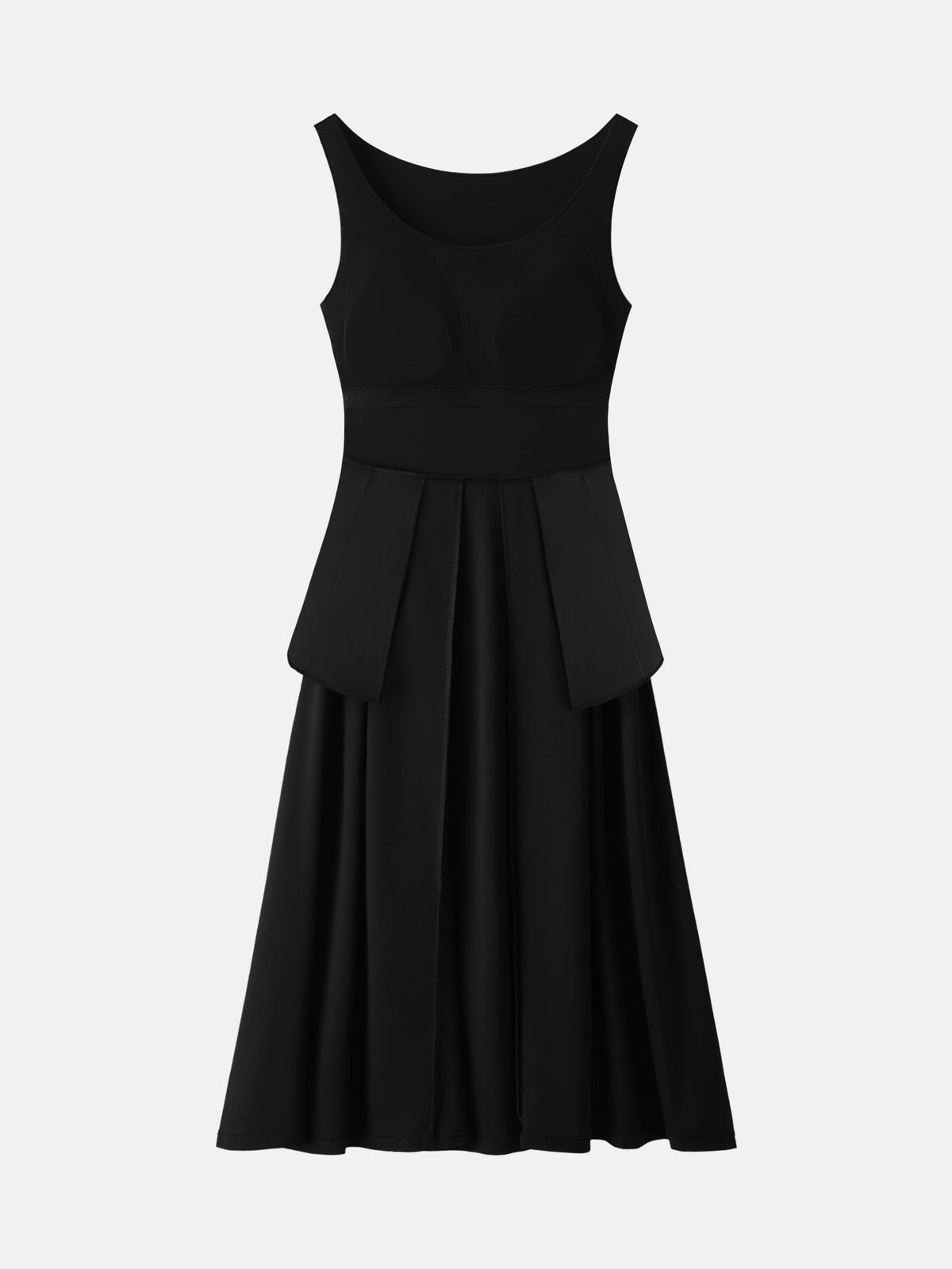 OGLmove Women's Balletic Scoop Neck Midi Bra Dress with Pockets