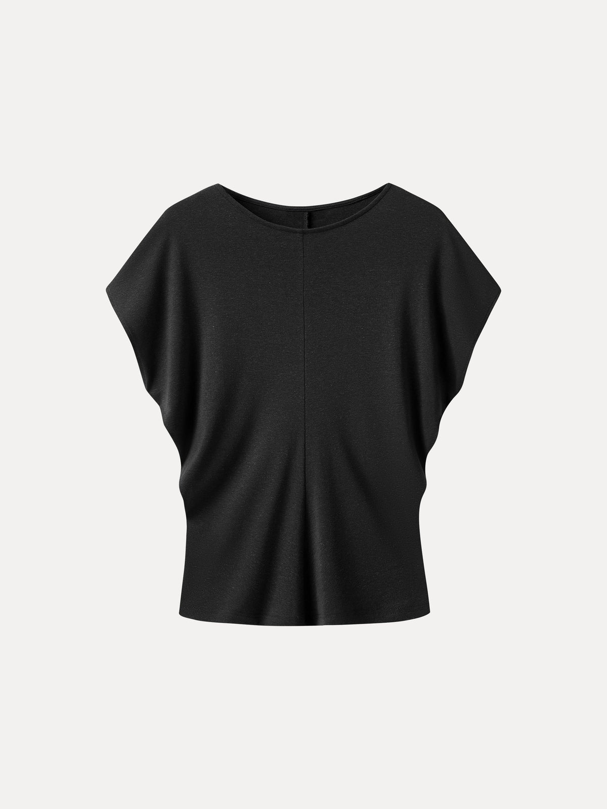 OGLmove Women's Linen-Blend Round Neck Relaxed Summer Top