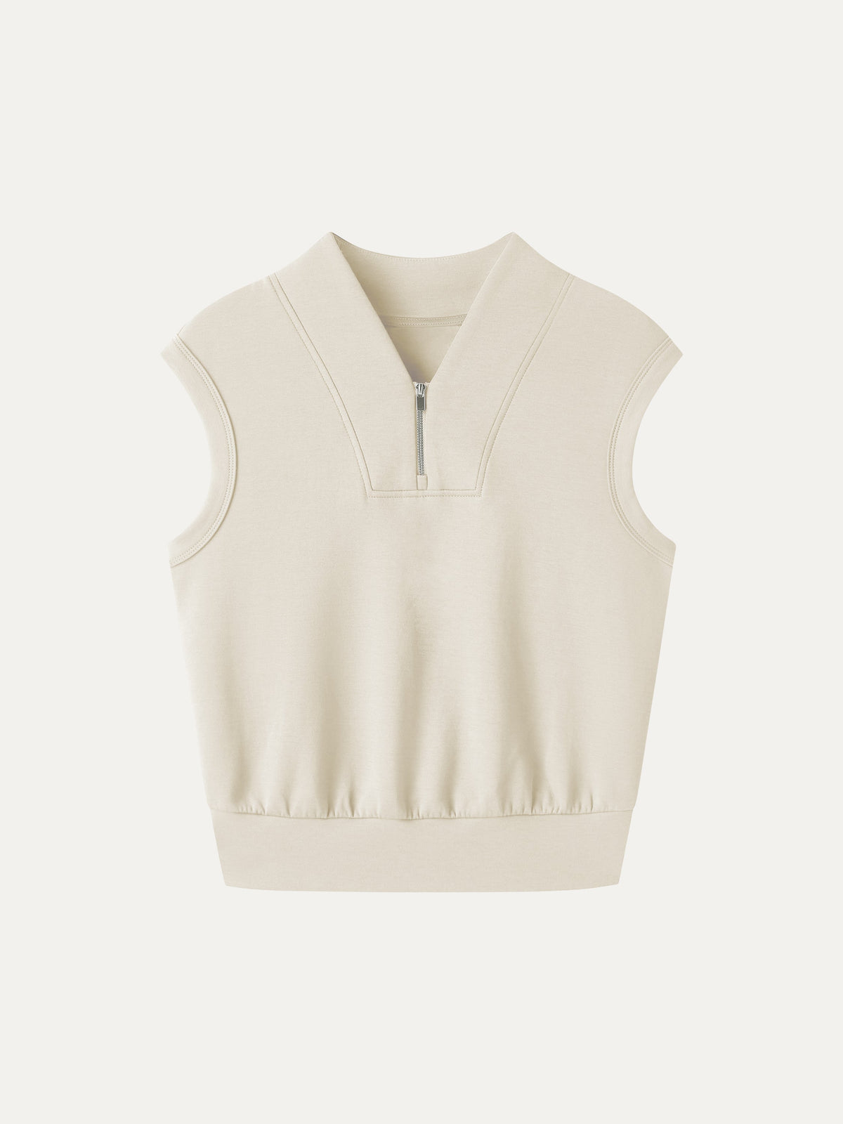 OGLmove Women's Air Cotton Quarter-Zip Banded Hem Travel Top