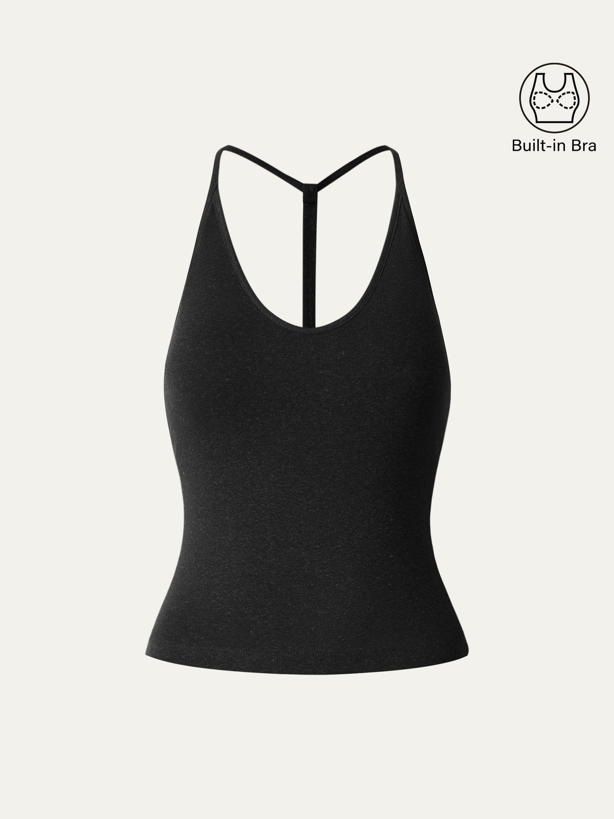 OGLmove Women's Soft Linen Luxe V-Neck T-Back Airy Bra Tank