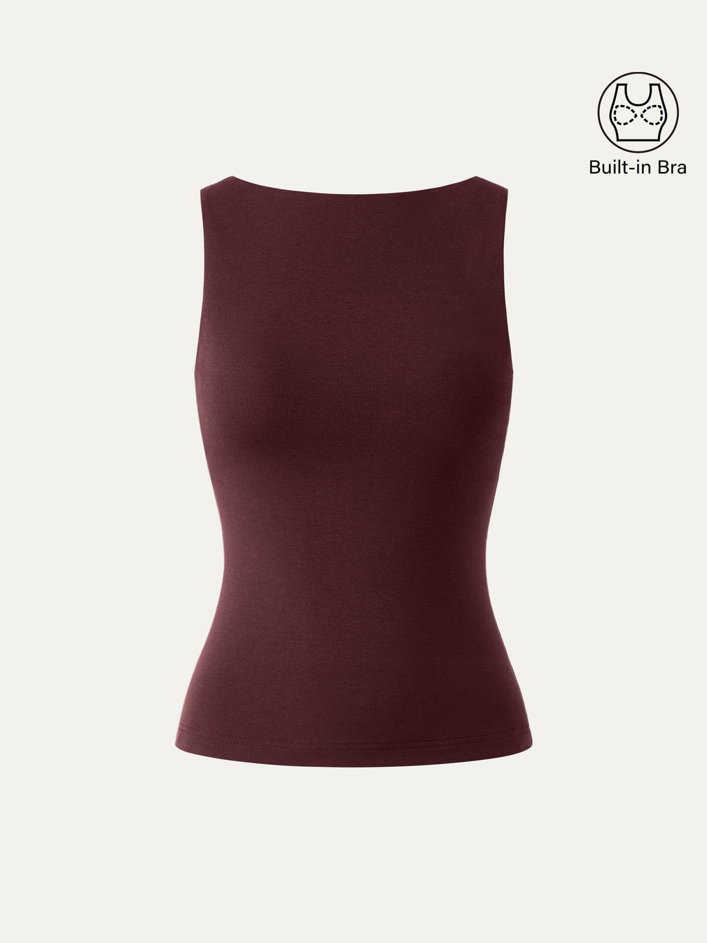 OGLmove Women's Stretch Cotton Boatneck Bra Tank
