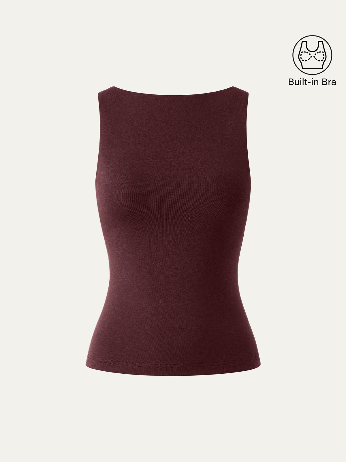 OGLmove Women's Stretch Cotton Boatneck Bra Tank