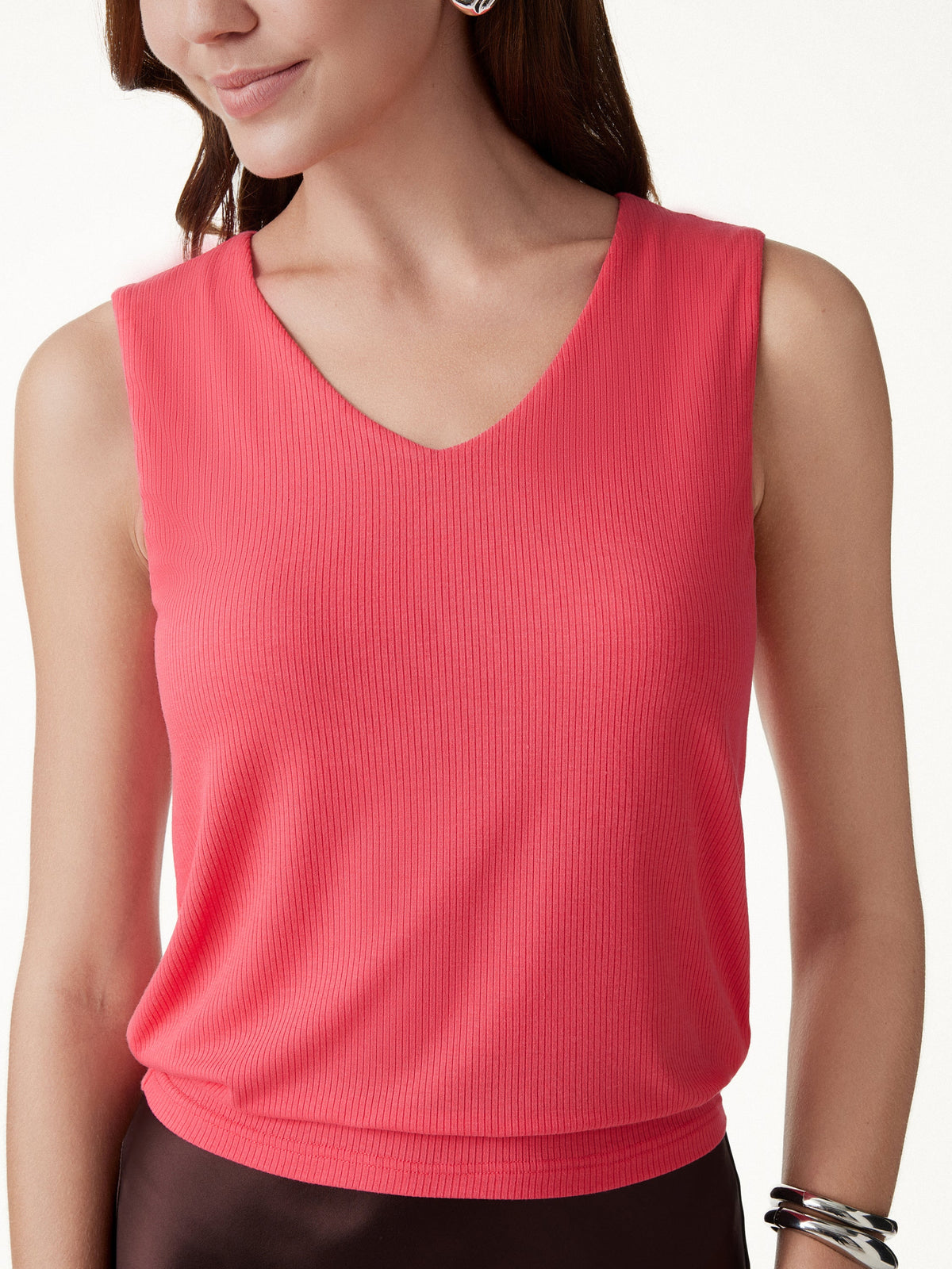 OGLmove Women's CoolTouch Ease V-Neck Wide Shoulder Bra Tank