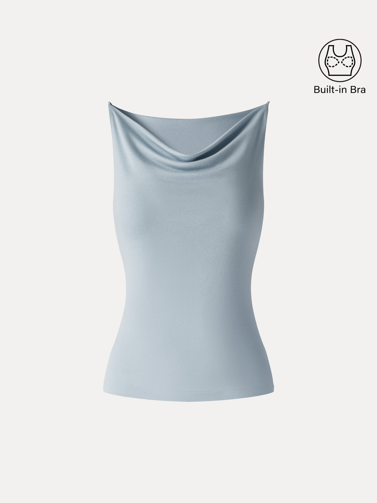 OGLmove Women's Stretch Linen Cowl Neck Bra Tank