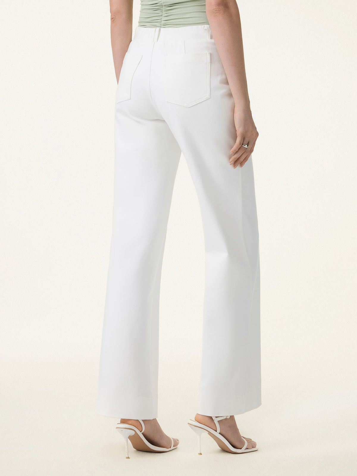 OGLmove Women's Halter Neck Bra Top & Wide Leg Pants Set with Pockets
