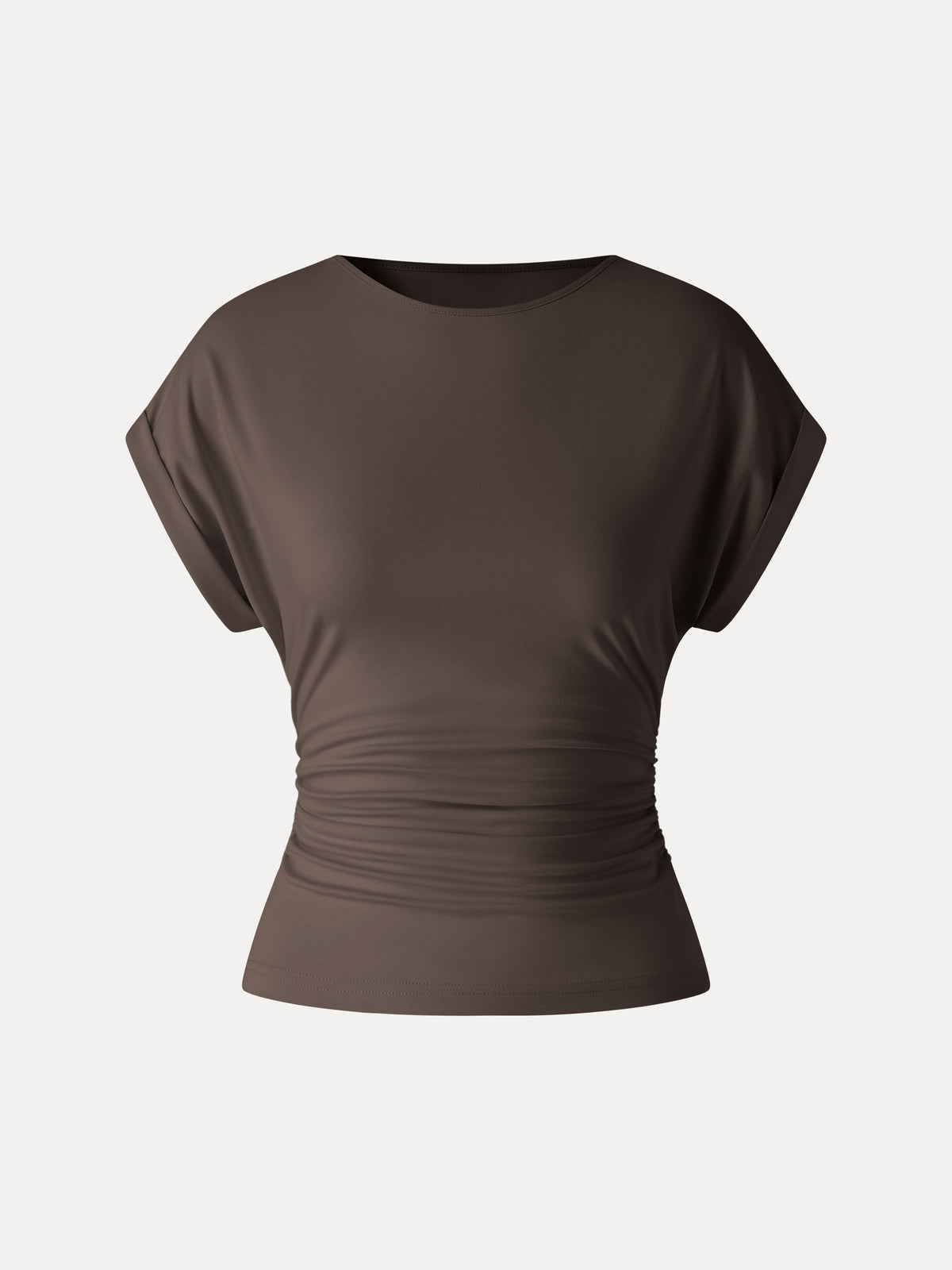 OGLmove Women's CoolTouch Round Neck Short Sleeve Ruched Tee