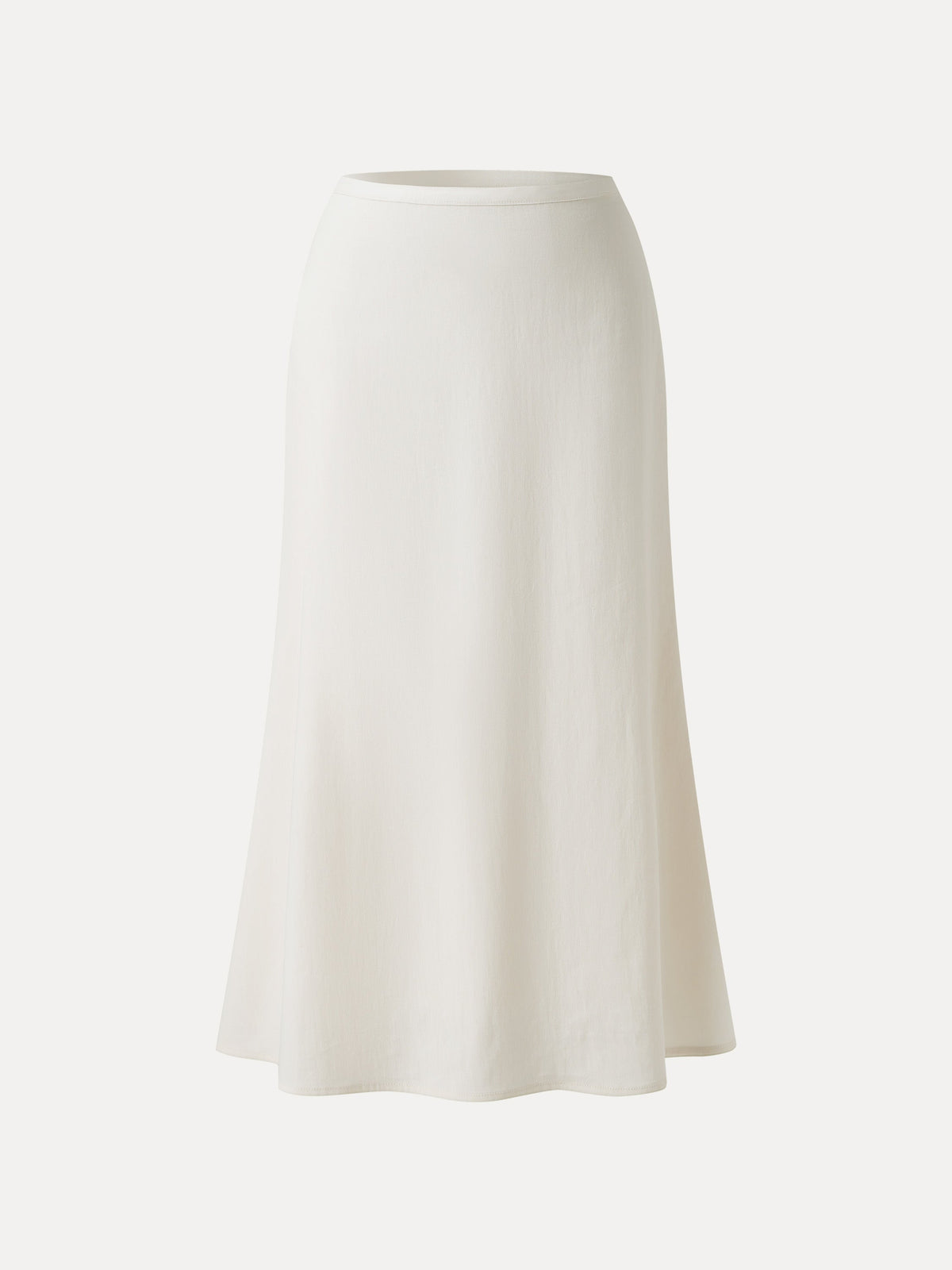 OGLmove Women's Lyocell-Linen Blend High Rise Flared Maxi Pull-On Skirt