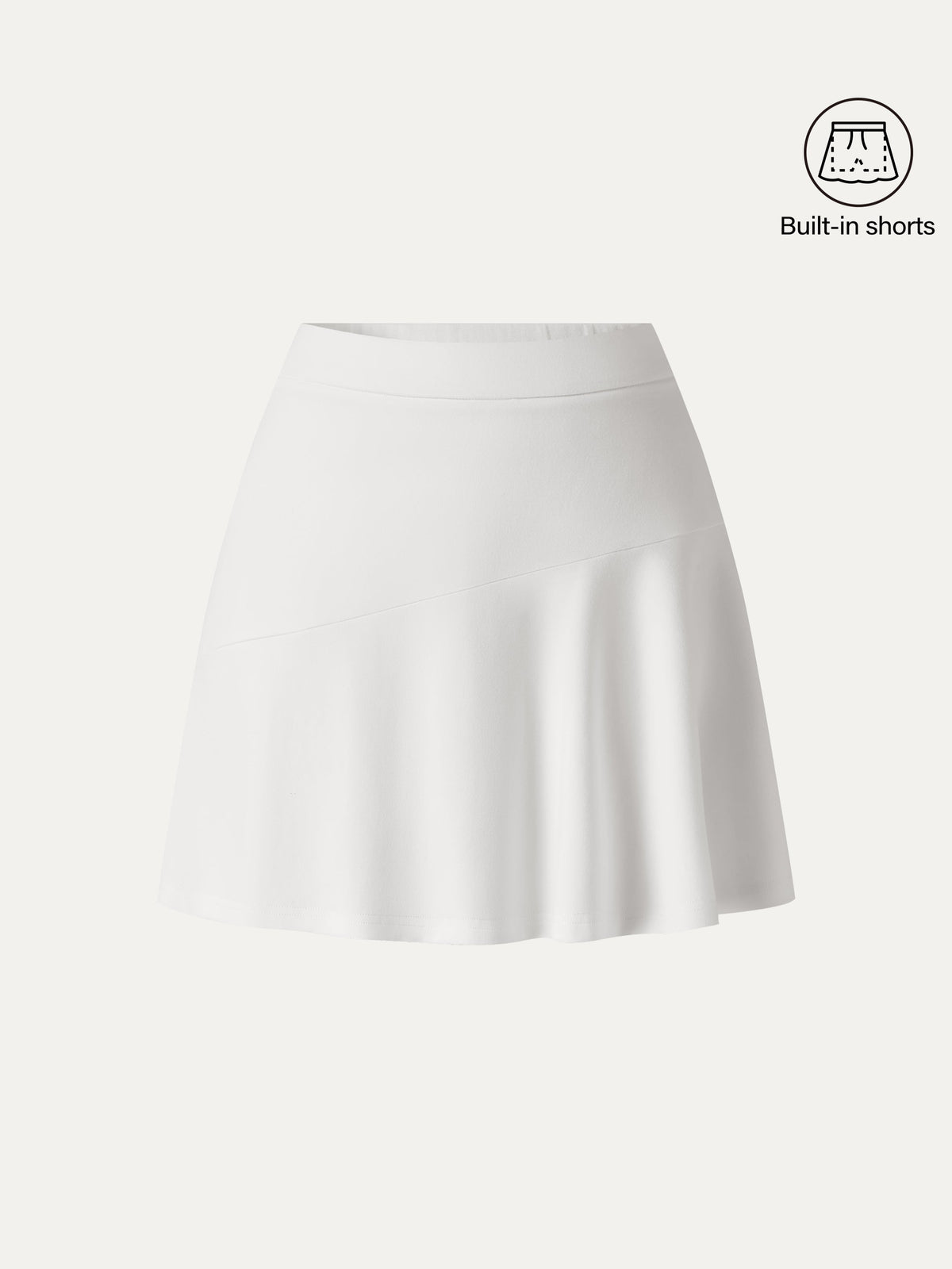 OGLmove Women's Stretch Ponte Mid Rise Pull-On Mini Skirt
