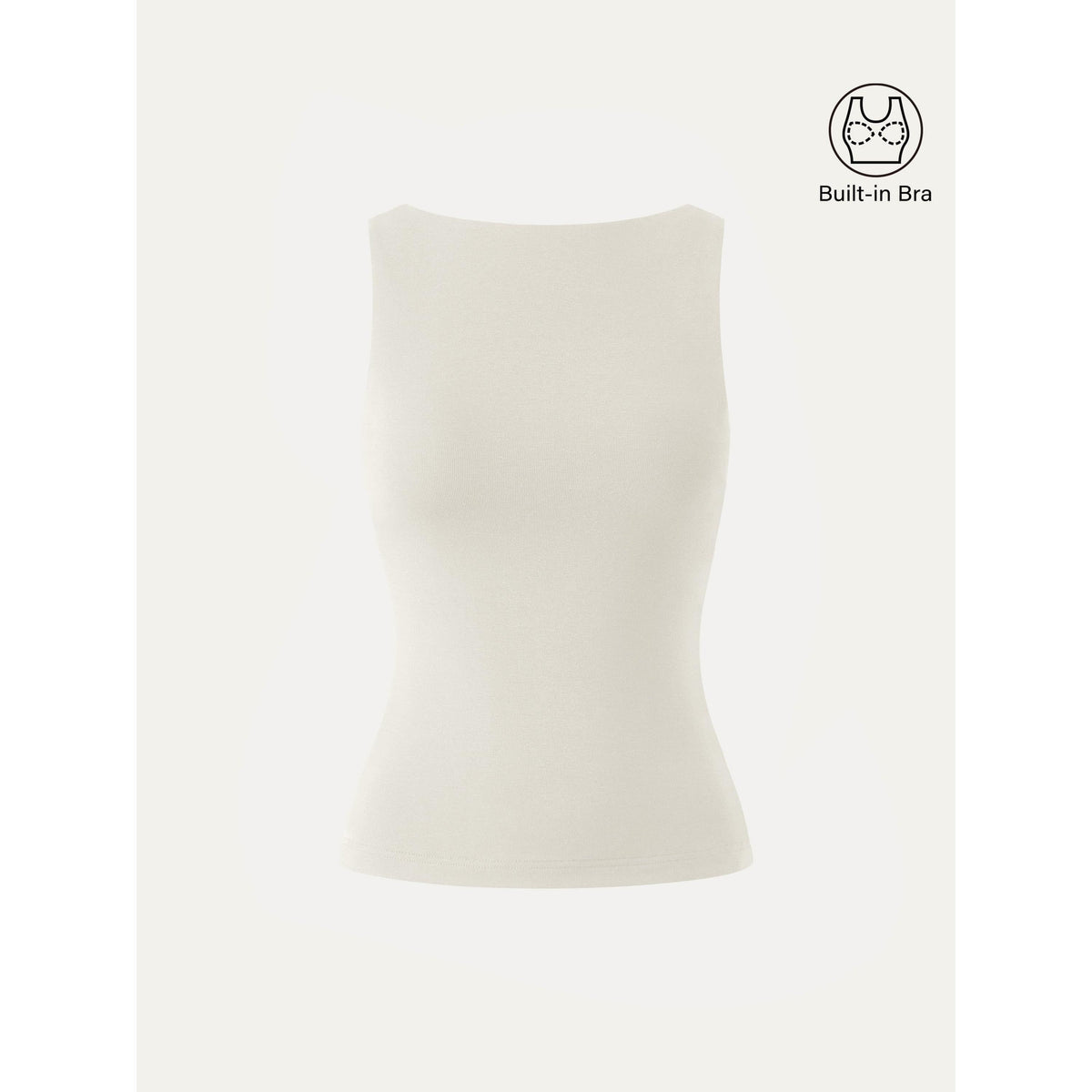 OGLmove Women's Stretch Cotton Boatneck Bra Tank