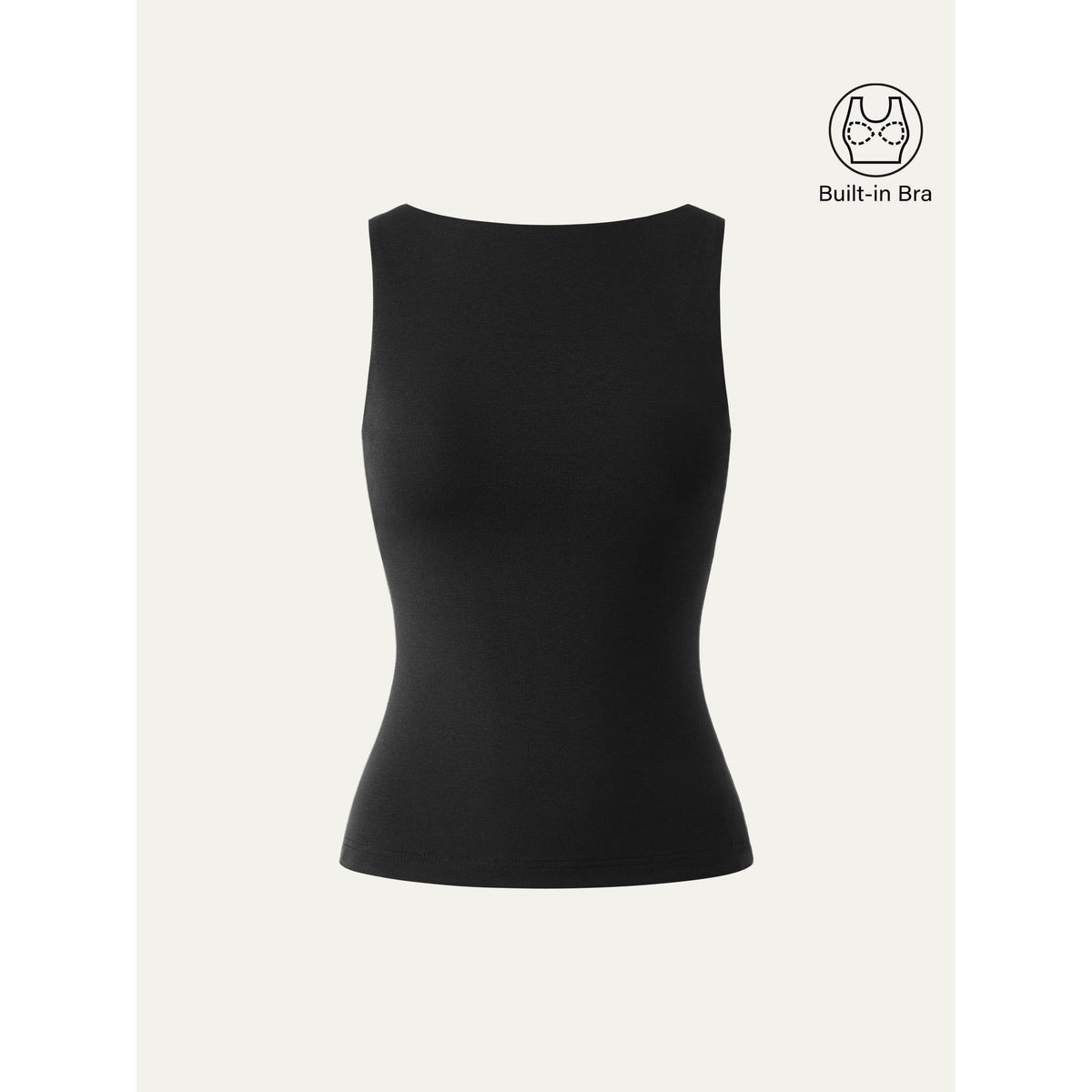 OGLmove Women's Stretch Cotton Boatneck Bra Tank