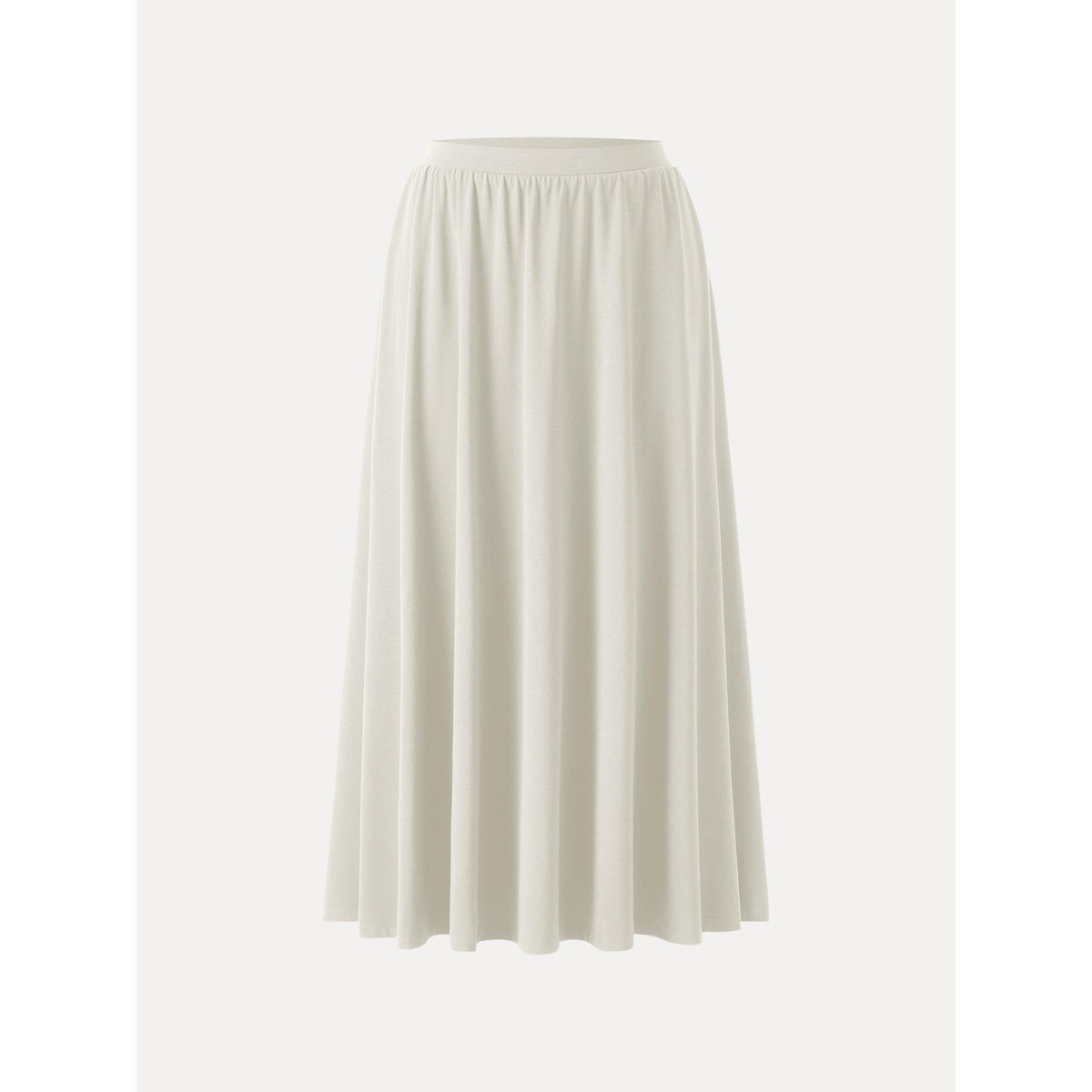OGLmove Women's Stretch Cotton Maxi Umbrella Skirt with Pockets