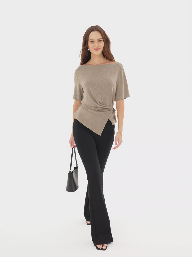 OGLmove Women's Eco-Mousse® Short Sleeve Tie-Side Top