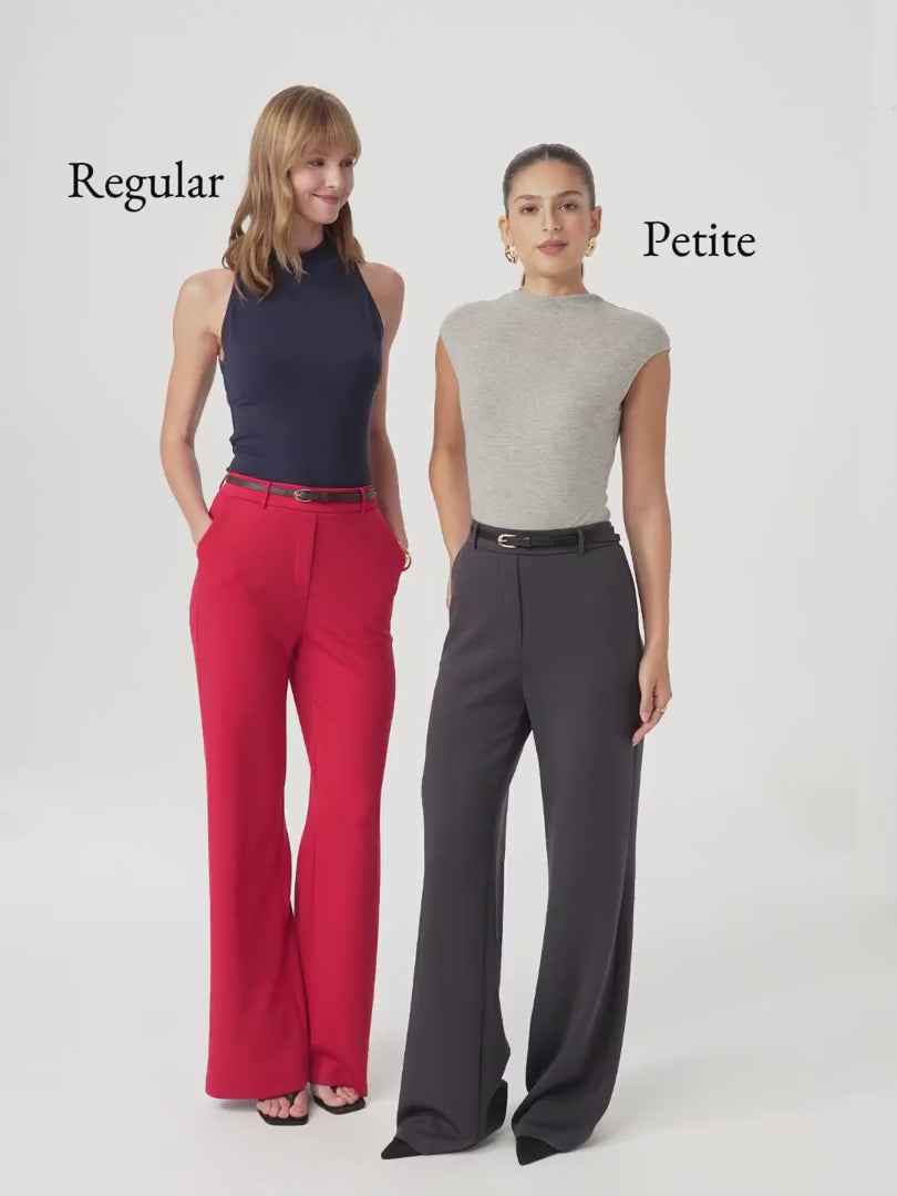 OGLmove Women's TravelEase Lyocell Spacer High-Rise Wide Leg Pants with Pockets