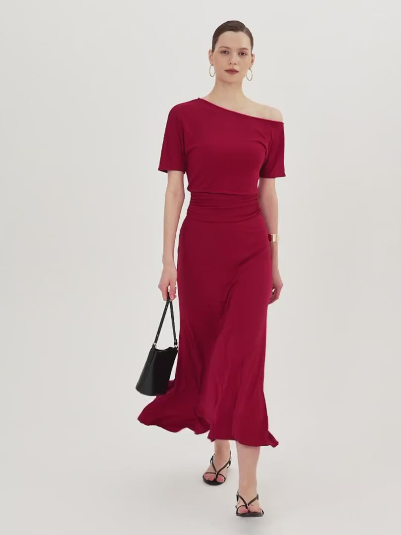 OGLmove Women's CoolTouch Flowy Maxi Flared Skirt